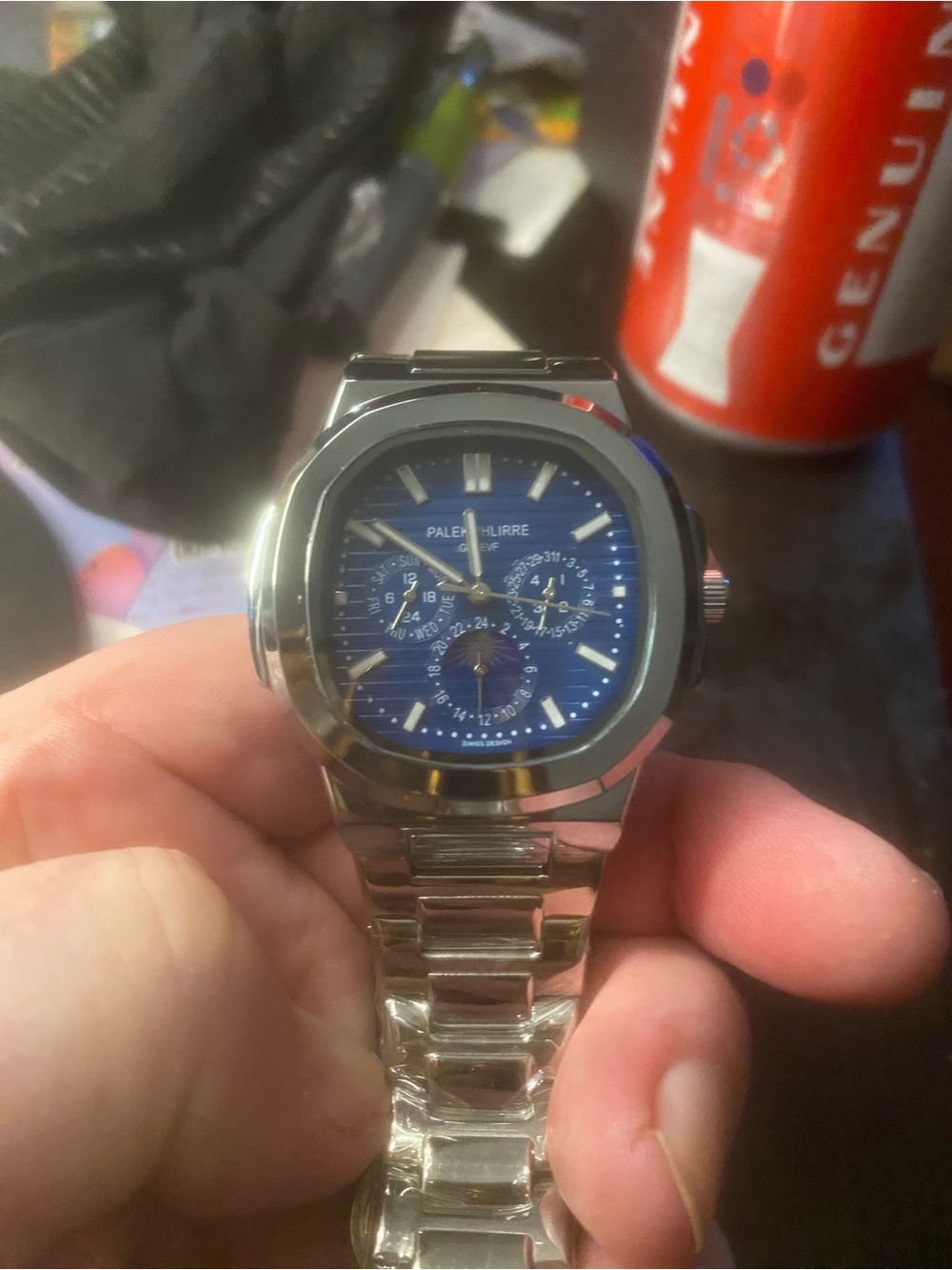 New Men’s Automatic Stainless Steel Men's Watch with Blue Dial